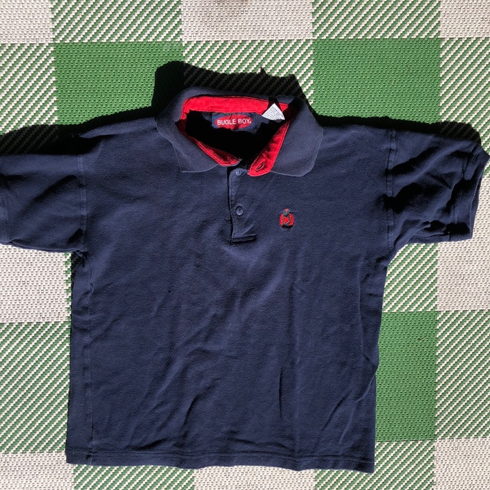 Bugle Boy navy blue boys polo shirt. Size 10/12